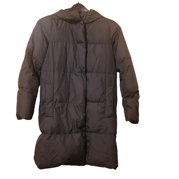 J. Crew Jackets & Blazers - J. Crew Long Puffer Dark Brown Womens size Small  MISSING BELT